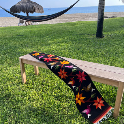 Caminos Aves & Flores Negro