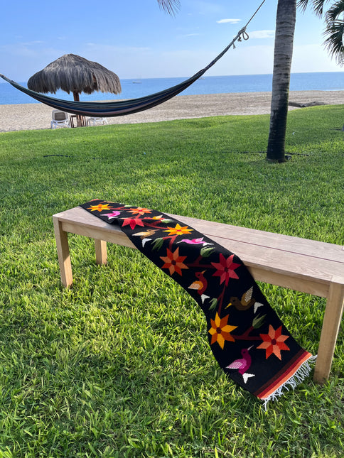 Caminos Aves & Flores Negro