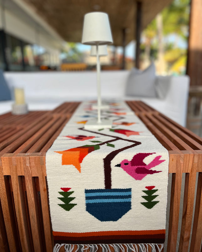 Caminos Aves & Flores Blanco
